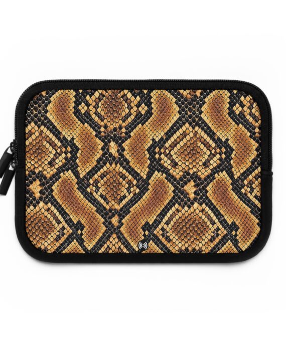 Python Print Laptop Sleeve – Brown Snakeskin Neoprene Case