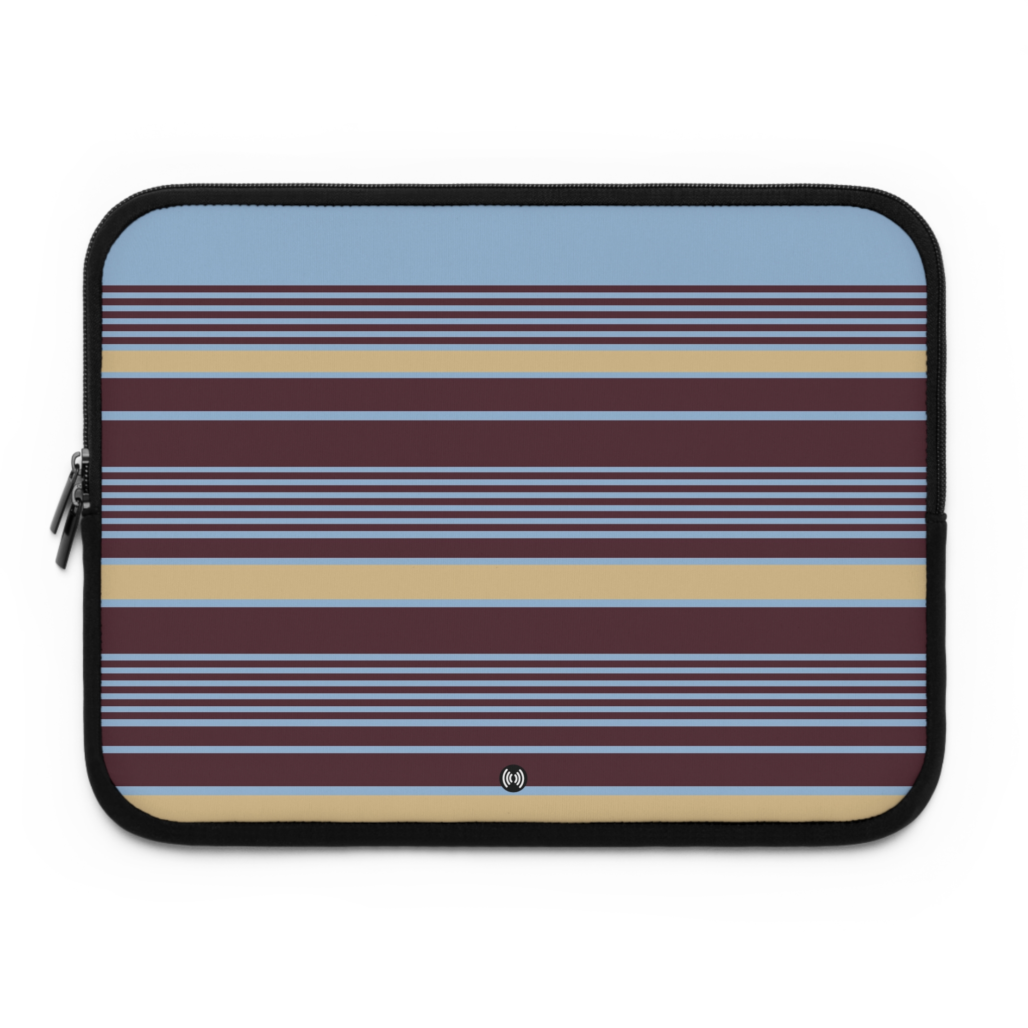 Striped Laptop Sleeve — Retro Blue & Maroon Protective Case - Image 5