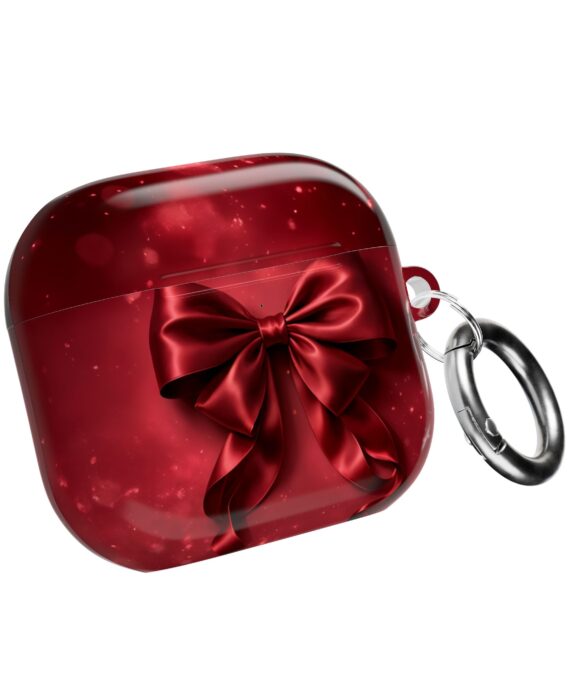 Red Satin Bow AirPod Case