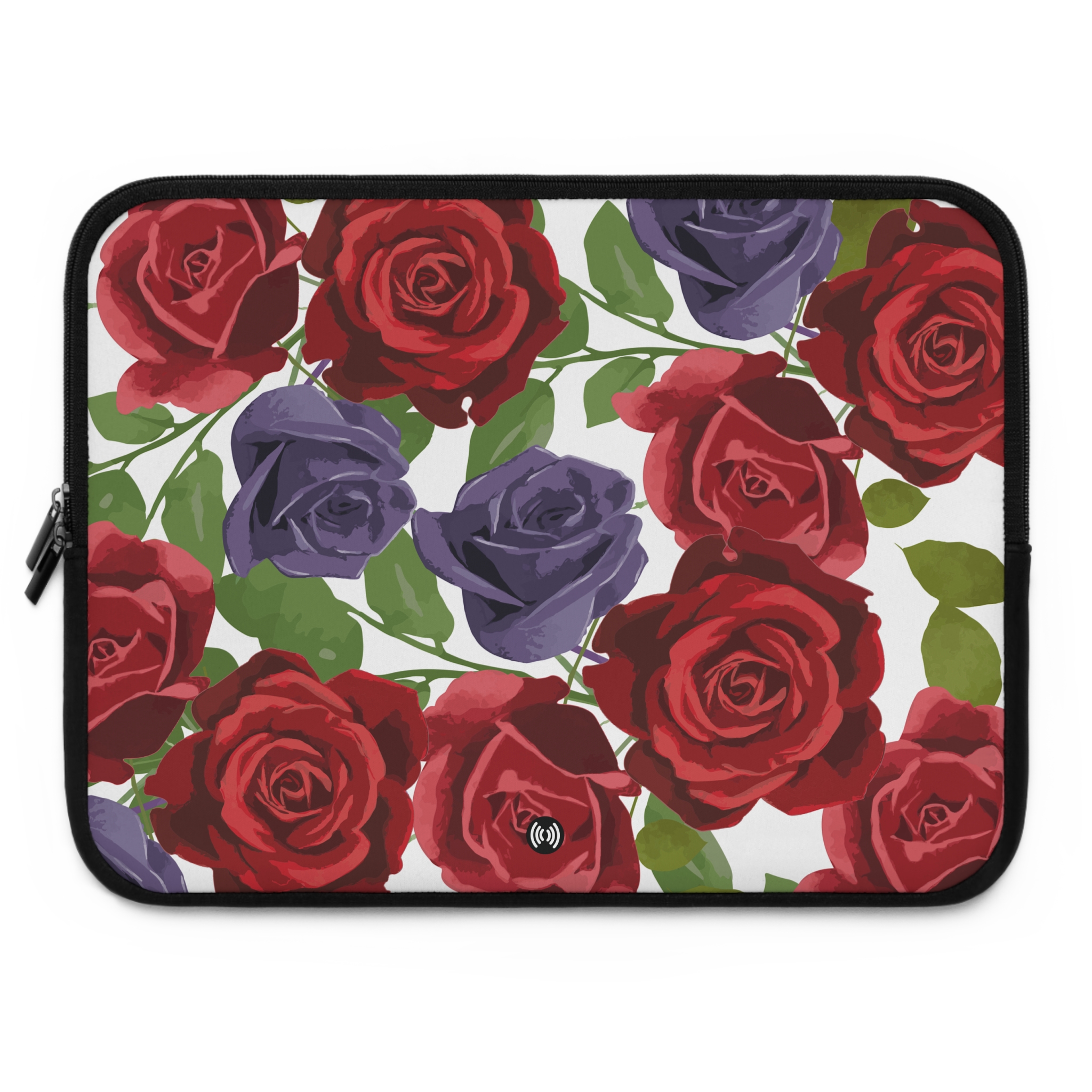 Rose Pattern Laptop Sleeve — Red & Purple Floral Protective Case - Image 8