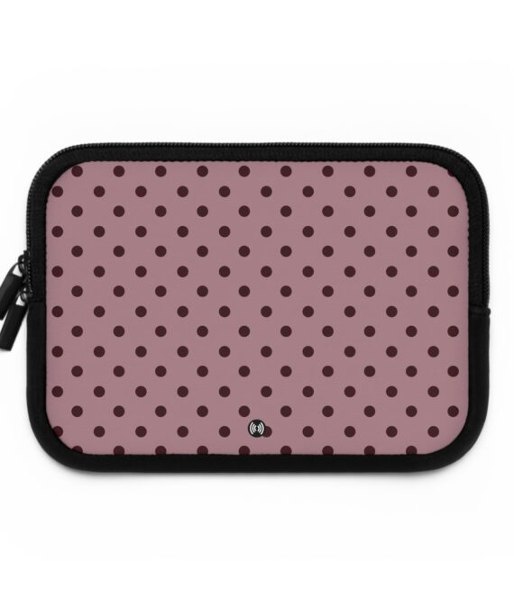 Pink Polka Dot Laptop Sleeve – Dusty Rose Protective Case