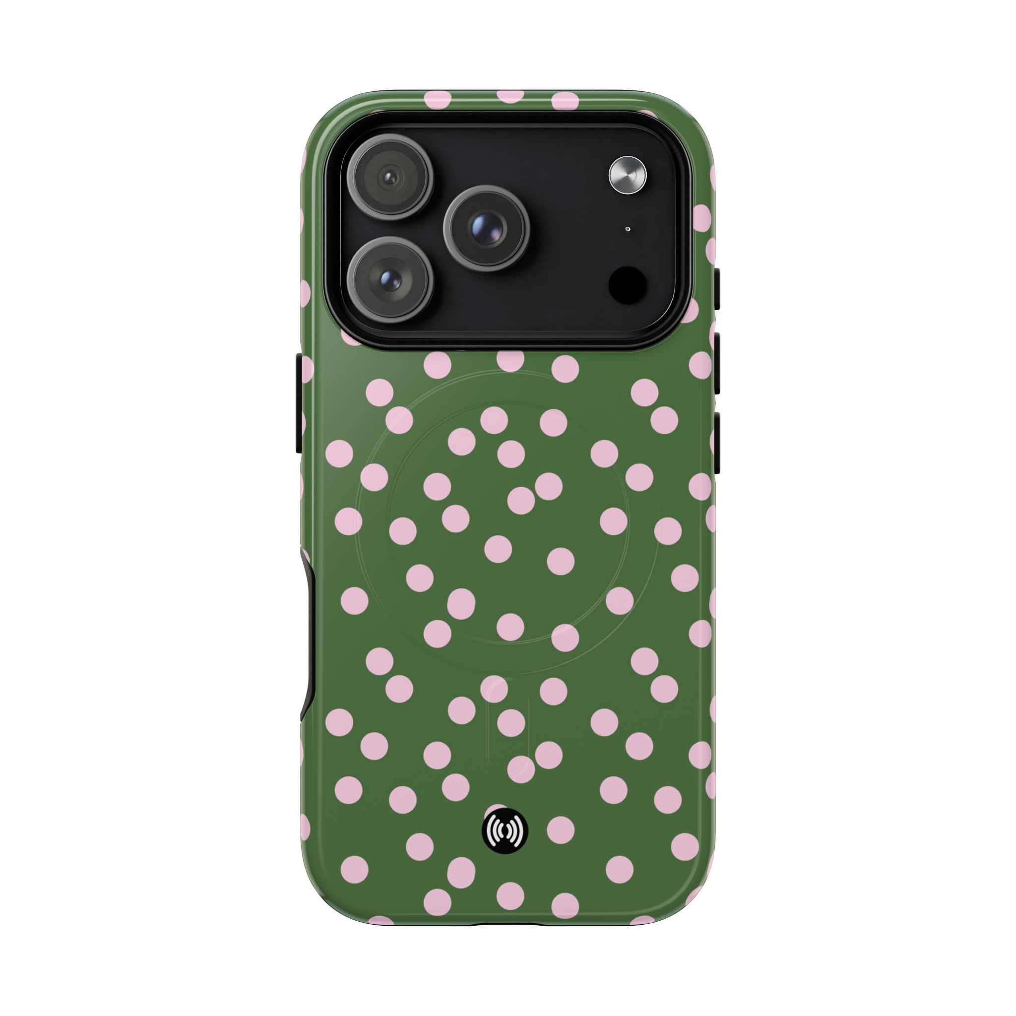 Green Polka Dot Tough Magnetic Phone Case — Slim Protective MagSafe-Compatible Cover - Image 21