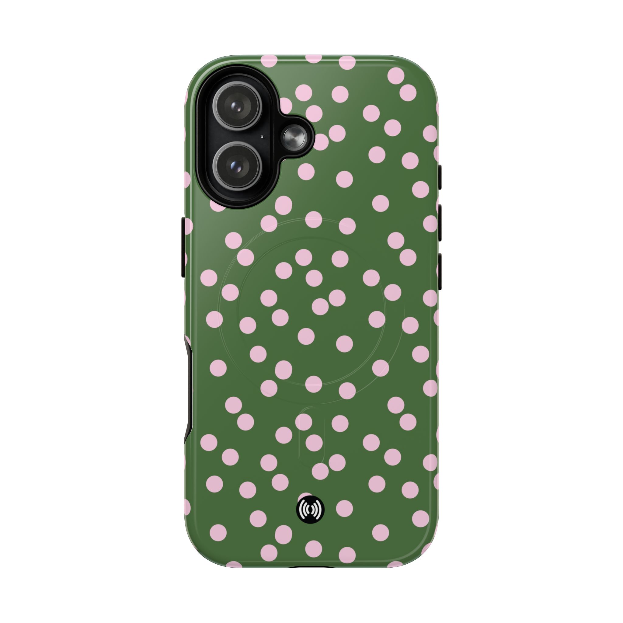 Green Polka Dot Tough Magnetic Phone Case — Slim Protective MagSafe-Compatible Cover - Image 17