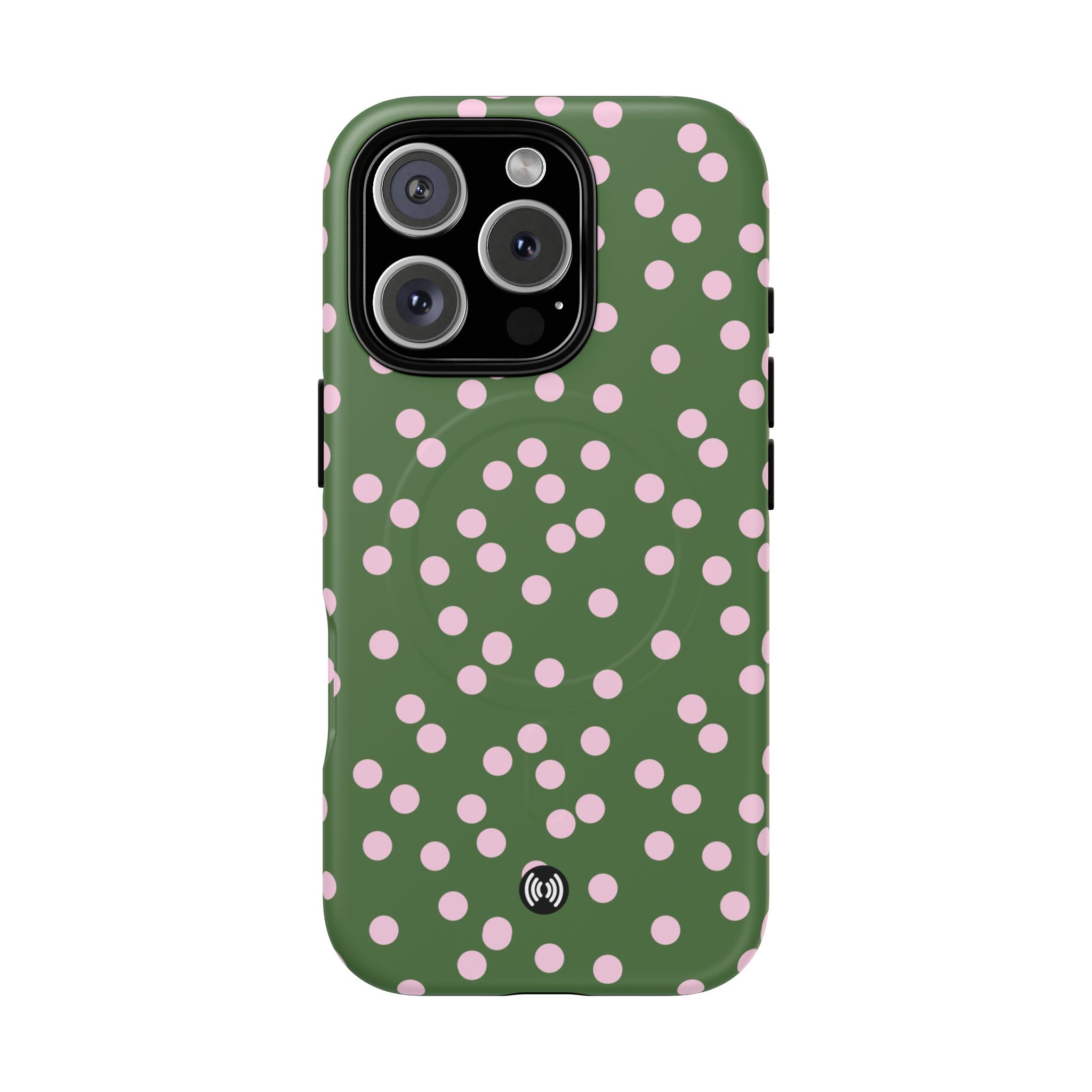 Green Polka Dot Tough Magnetic Phone Case — Slim Protective MagSafe-Compatible Cover - Image 9