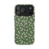 Green and pink polka dot MagSafe phone case by CellFinds