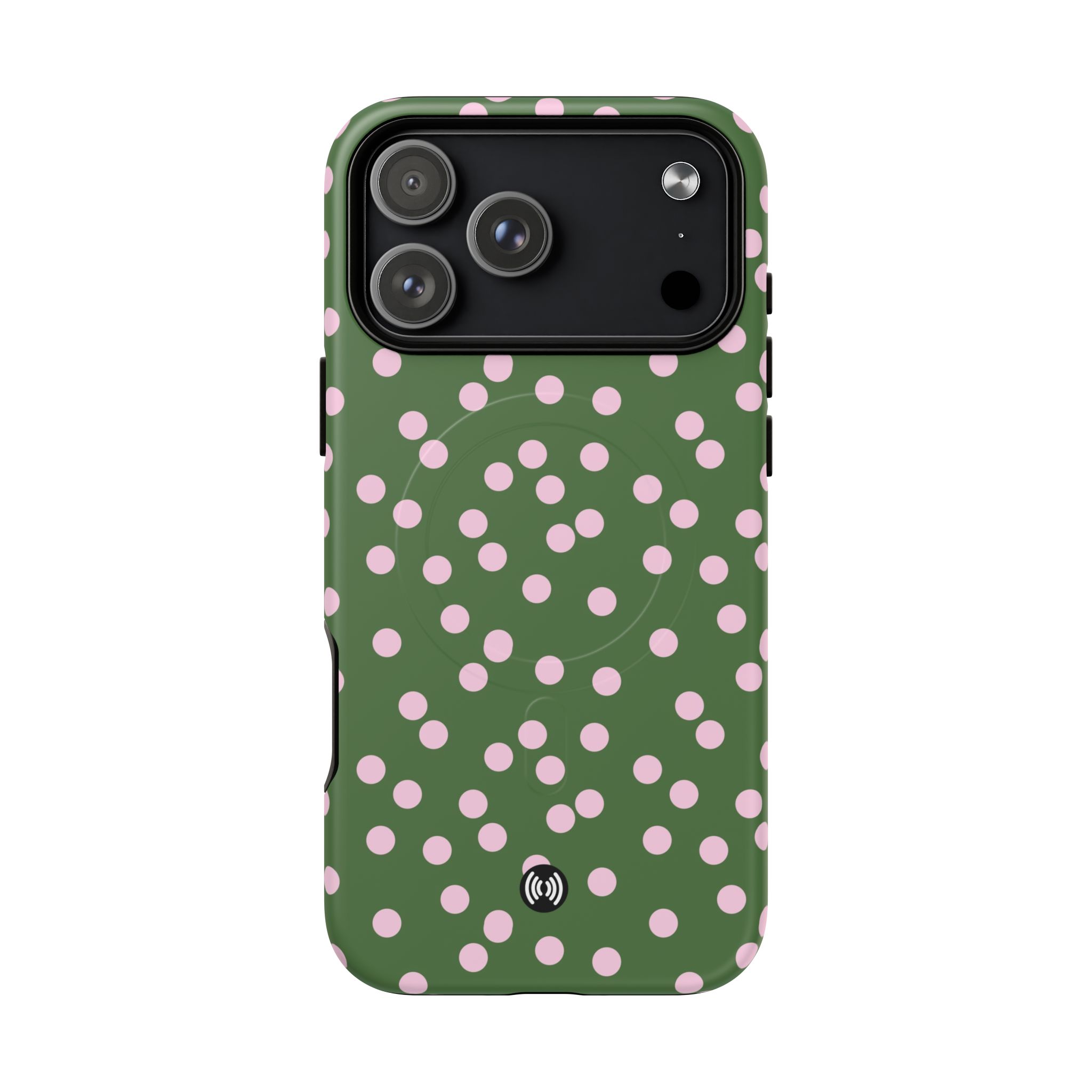 Green Polka Dot Tough Magnetic Phone Case — Slim Protective MagSafe-Compatible Cover - Image 25