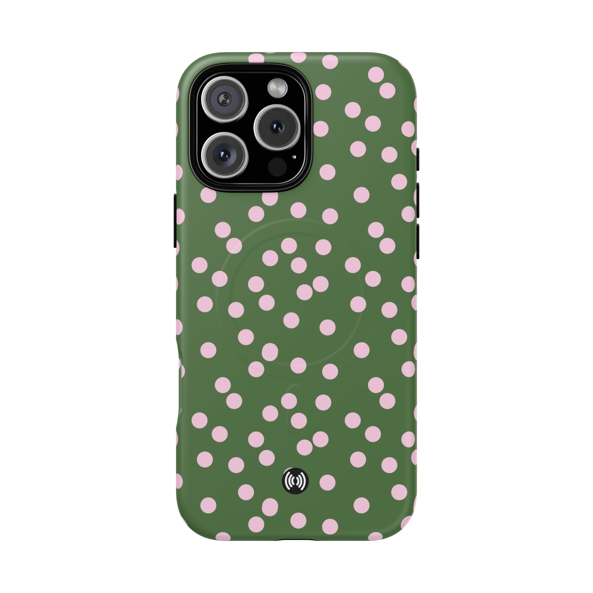 Green Polka Dot Tough Magnetic Phone Case — Slim Protective MagSafe-Compatible Cover - Image 11
