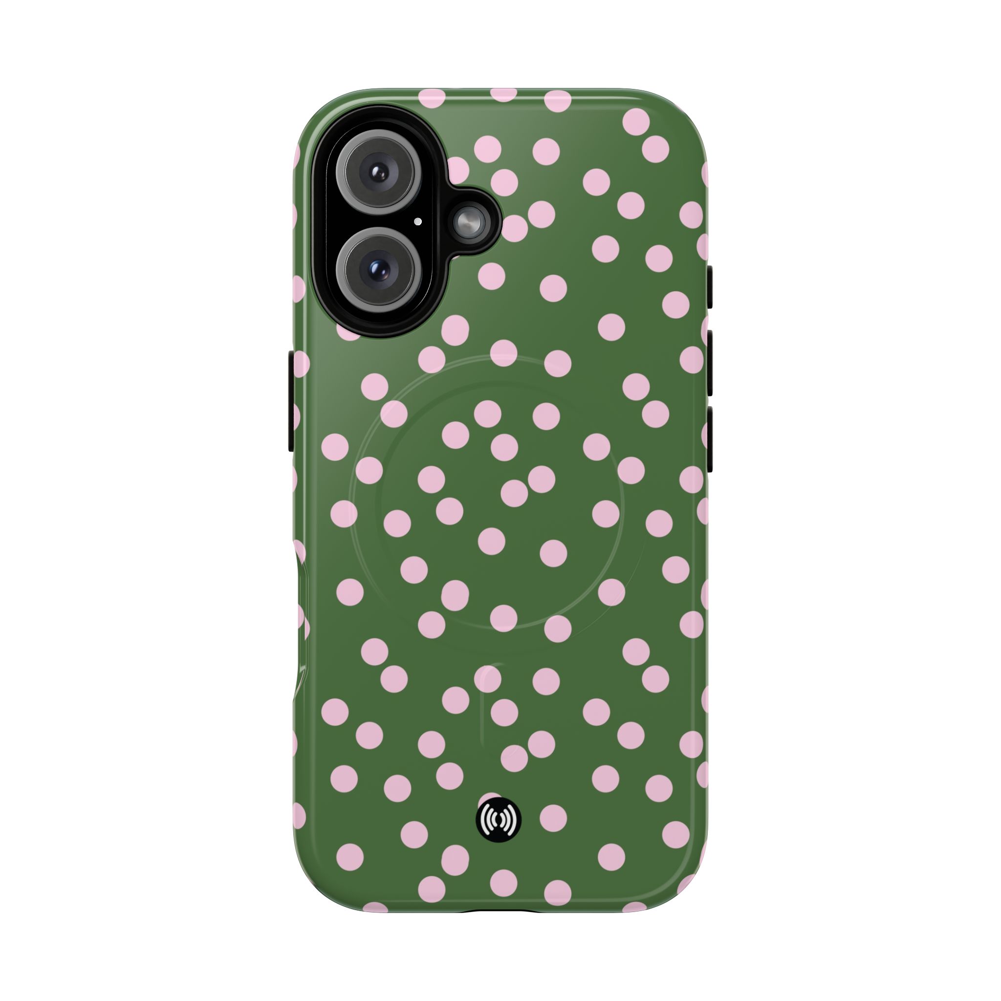 Green Polka Dot Tough Magnetic Phone Case — Slim Protective MagSafe-Compatible Cover - Image 13