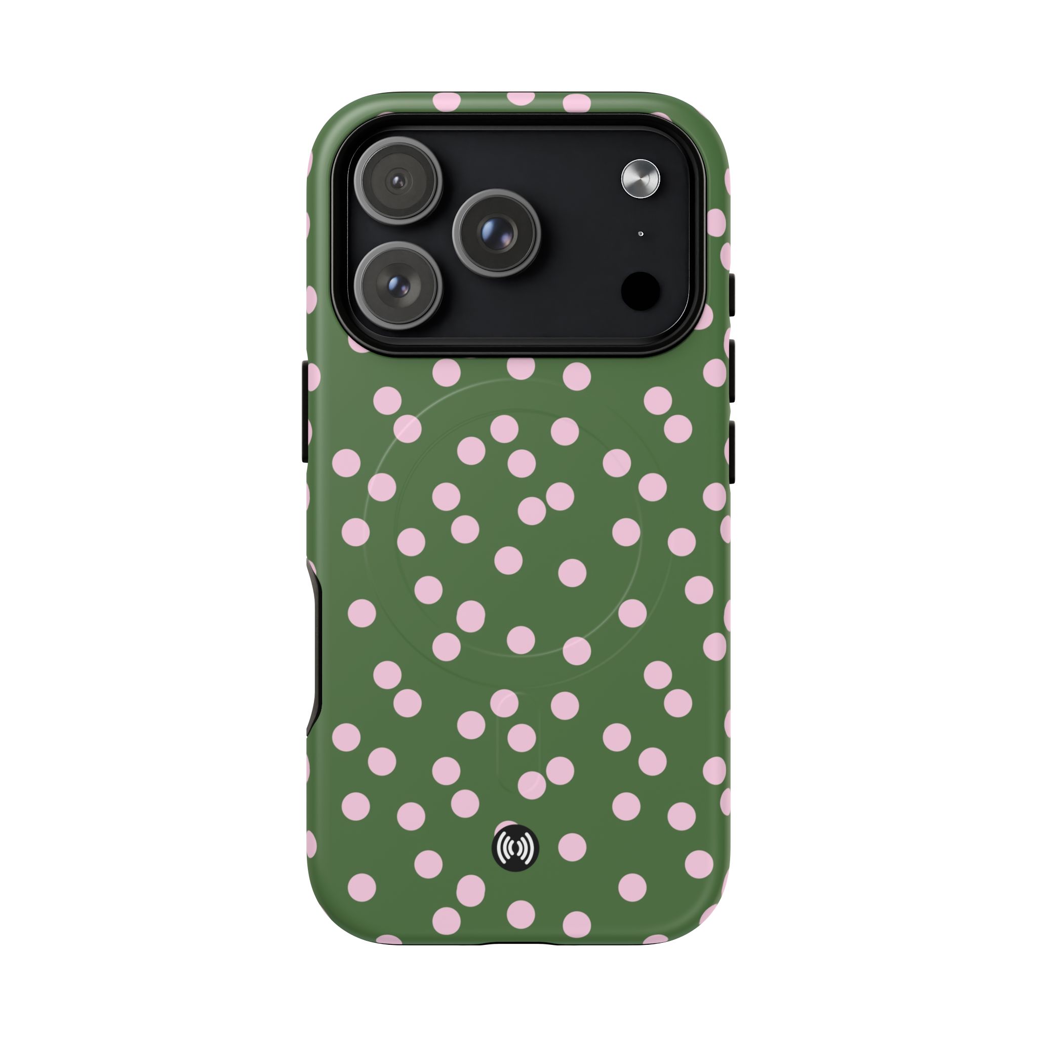 Green Polka Dot Tough Magnetic Phone Case — Slim Protective MagSafe-Compatible Cover - Image 23