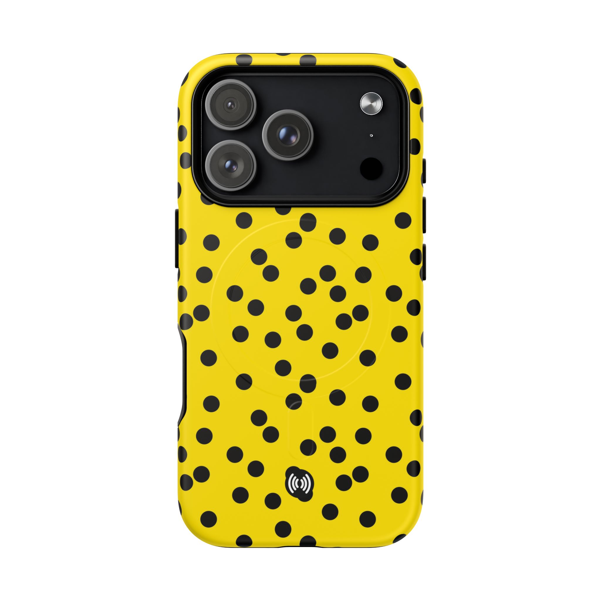 Yellow Polka Dot Tough Magnetic Phone Case — Slim Protective iPhone Cover