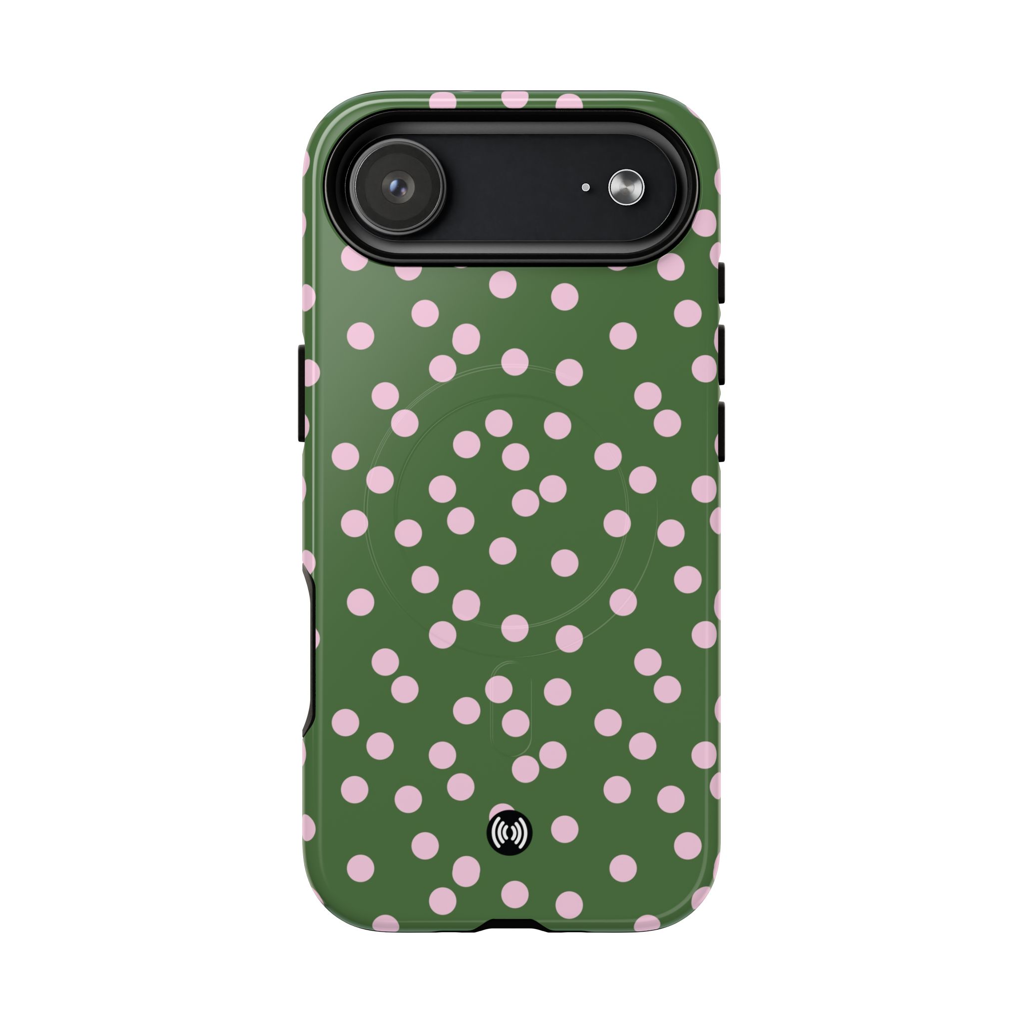 Green Polka Dot Tough Magnetic Phone Case — Slim Protective MagSafe-Compatible Cover - Image 19