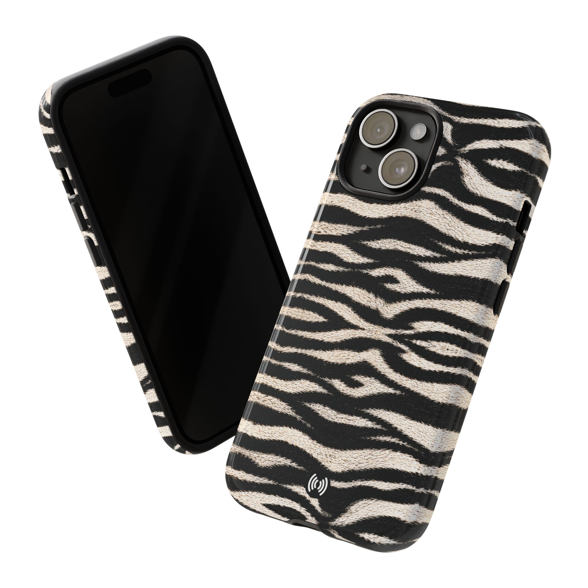 Zebra Print Tough Phone Case — Rugged Protective iPhone Cover - Image 3