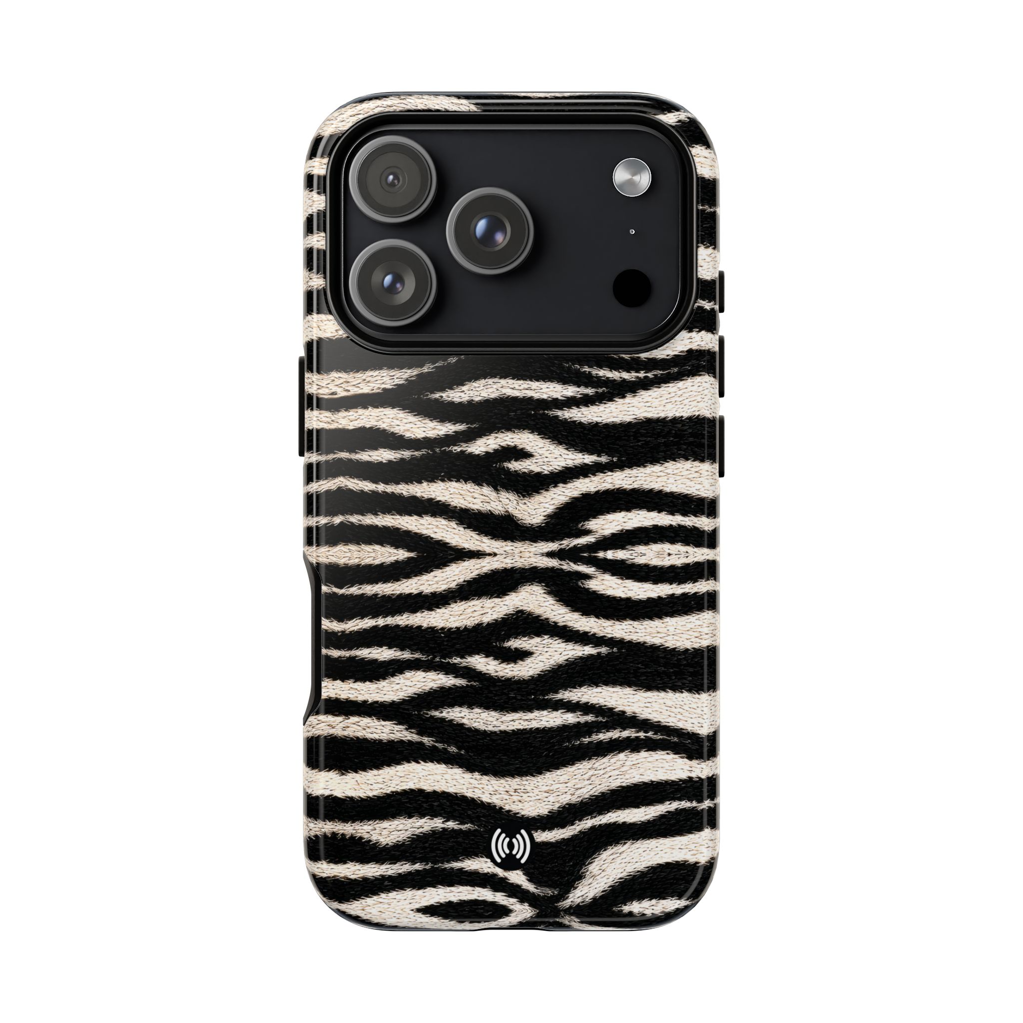 Zebra Print Tough Phone Case — Rugged Protective iPhone Cover