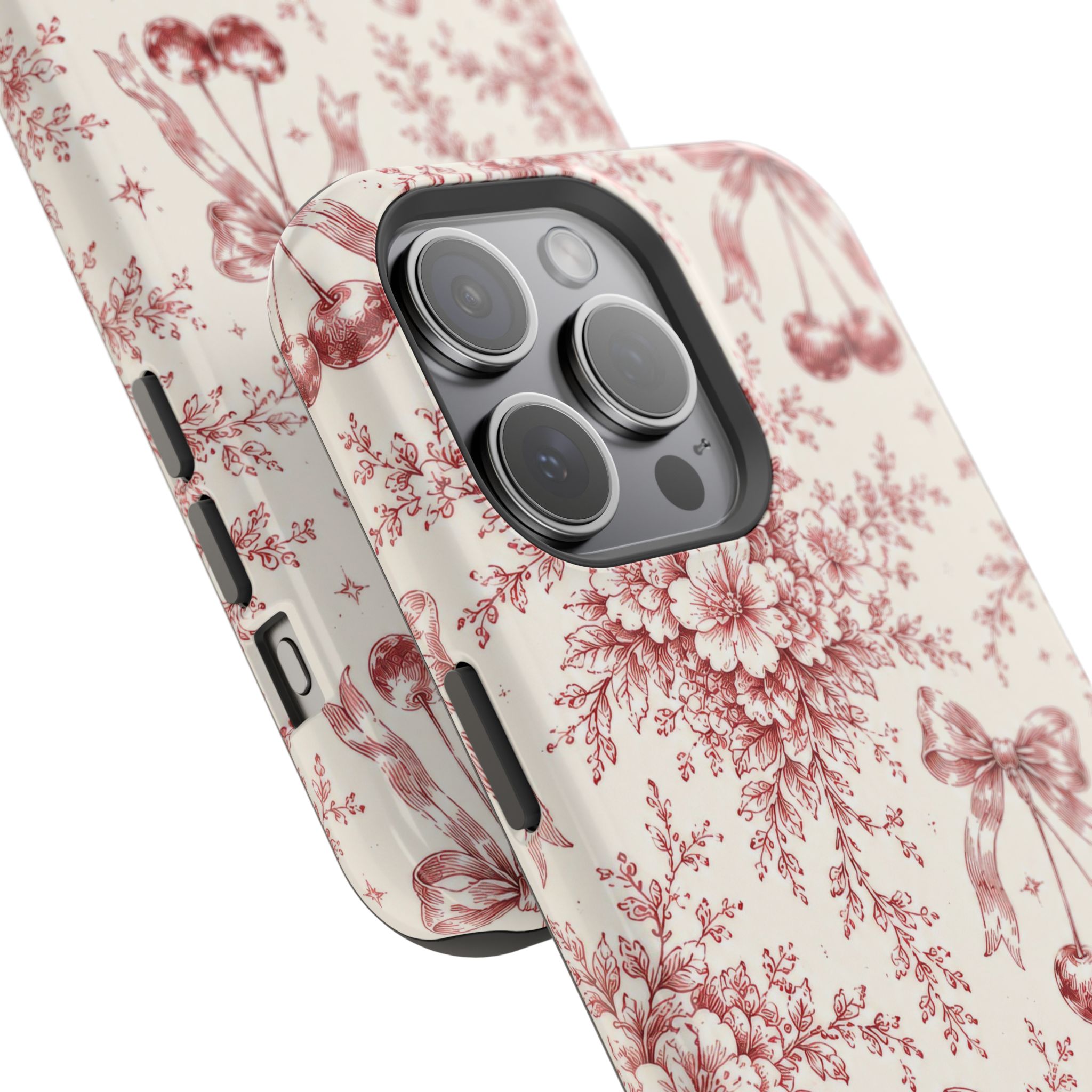 Floral Bow Magnetic Phone Case — Vintage Rose Impact-Resistant Cover - Image 25