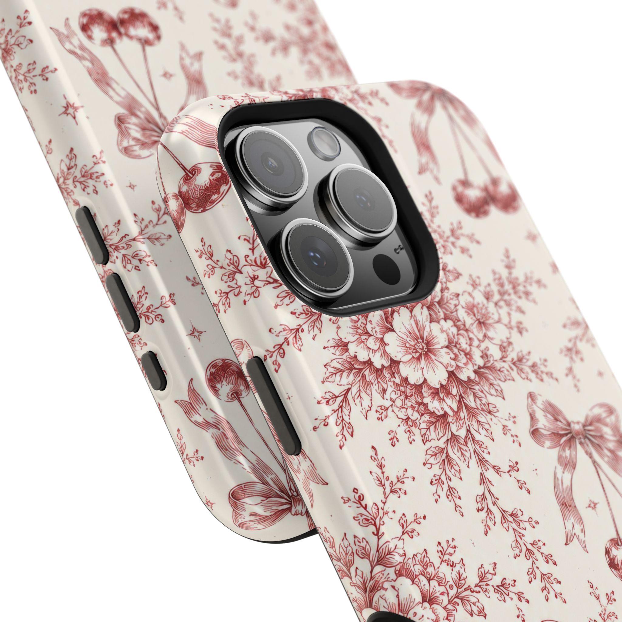 Floral Bow Magnetic Phone Case — Vintage Rose Impact-Resistant Cover - Image 57