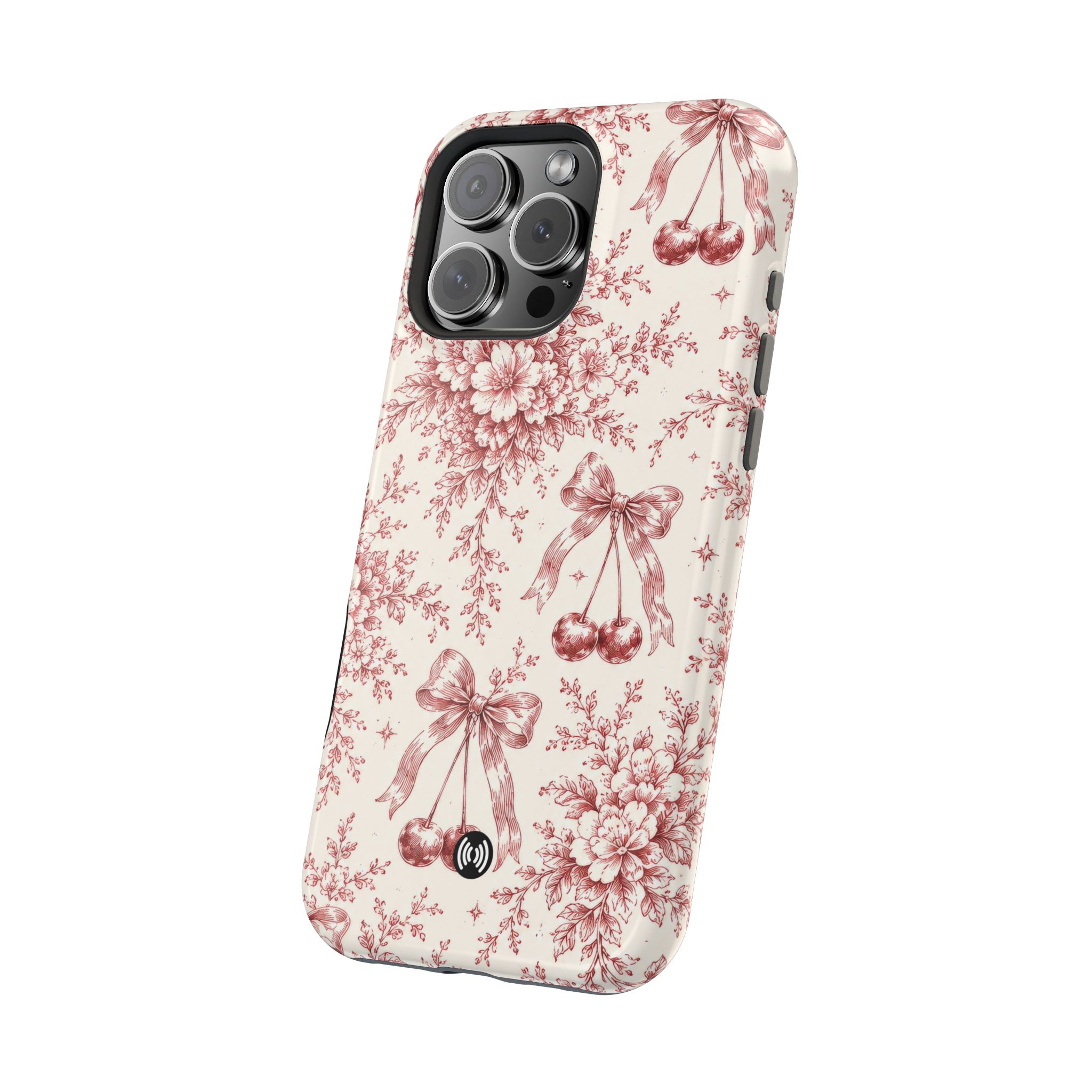 Floral Bow Magnetic Phone Case — Vintage Rose Impact-Resistant Cover - Image 56