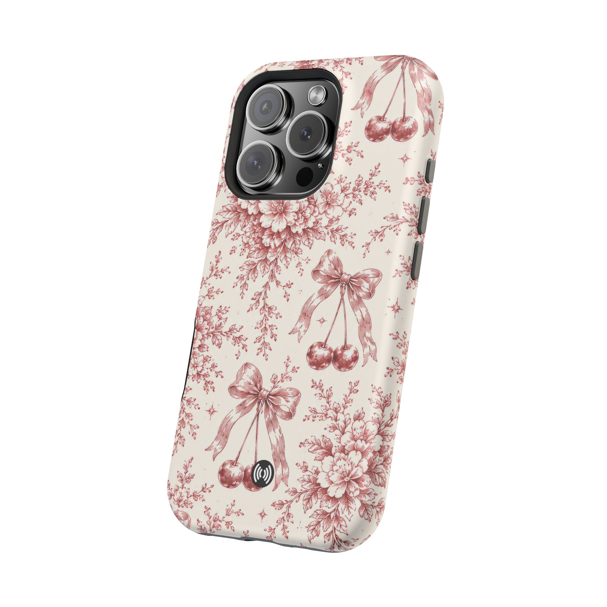 Floral Bow Magnetic Phone Case — Vintage Rose Impact-Resistant Cover - Image 52