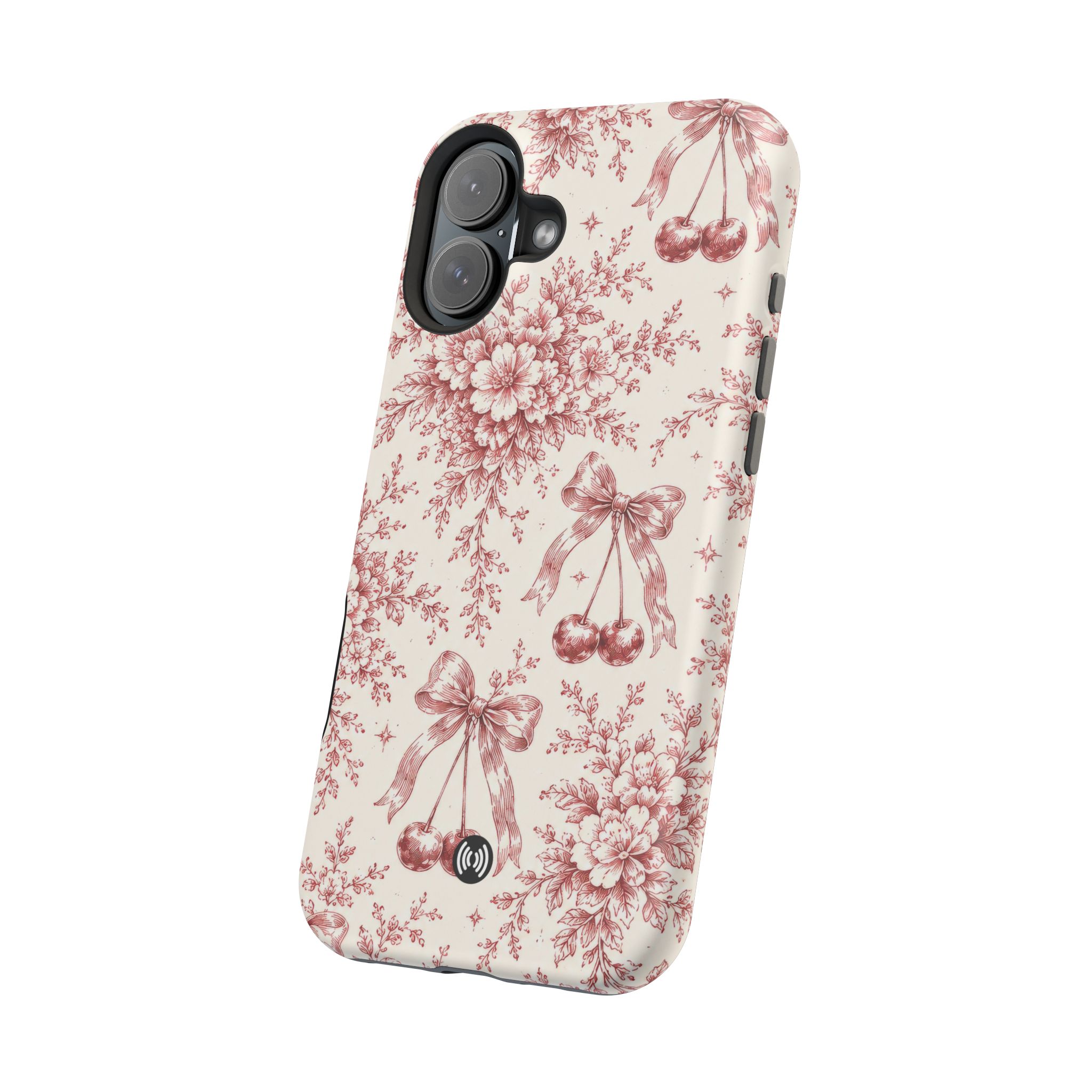 Floral Bow Magnetic Phone Case — Vintage Rose Impact-Resistant Cover - Image 44
