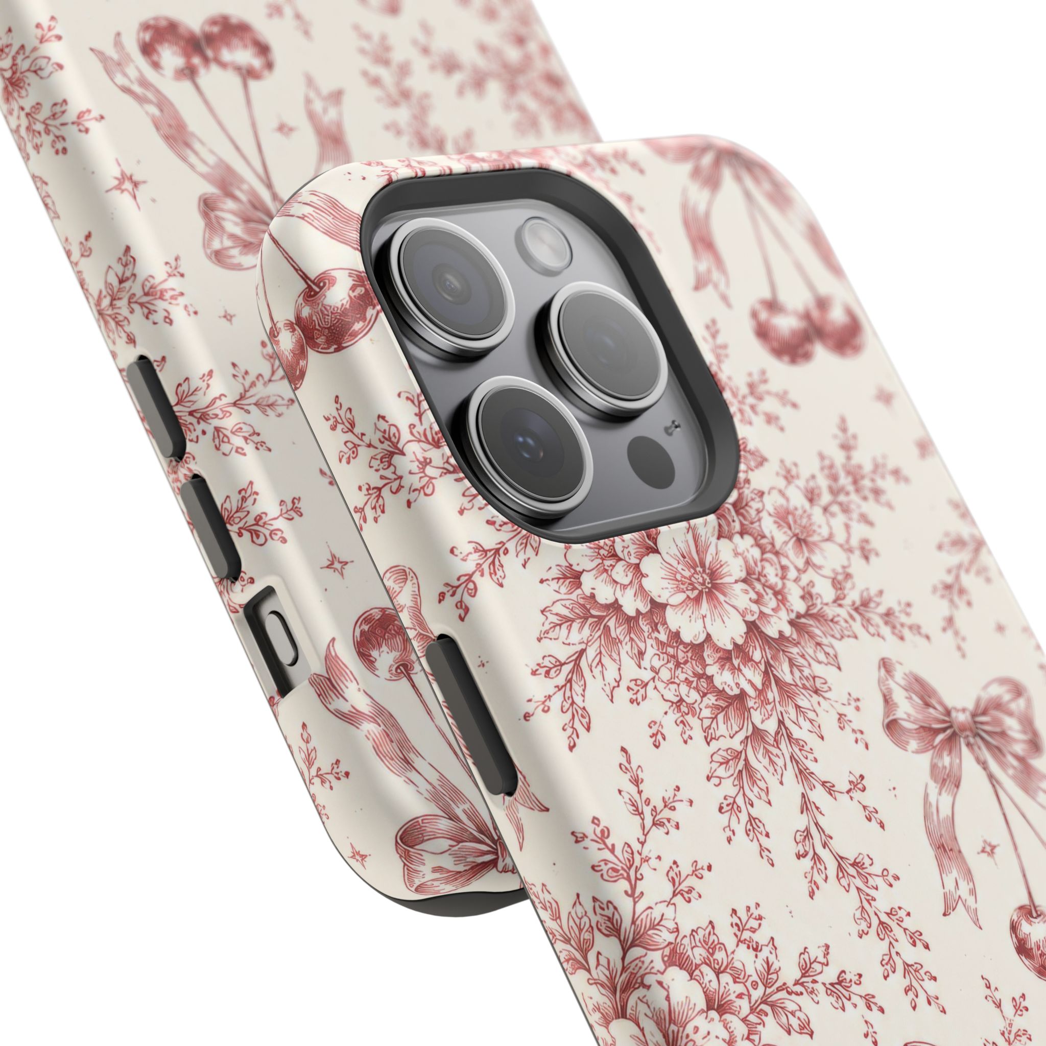 Floral Bow Magnetic Phone Case — Vintage Rose Impact-Resistant Cover - Image 29