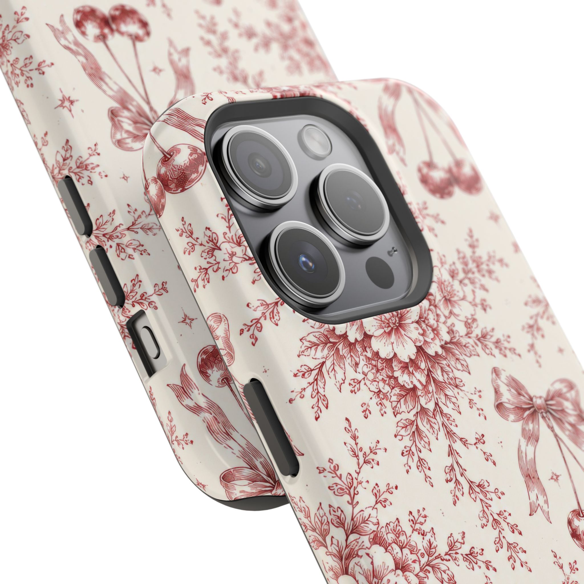 Floral Bow Magnetic Phone Case — Vintage Rose Impact-Resistant Cover - Image 11