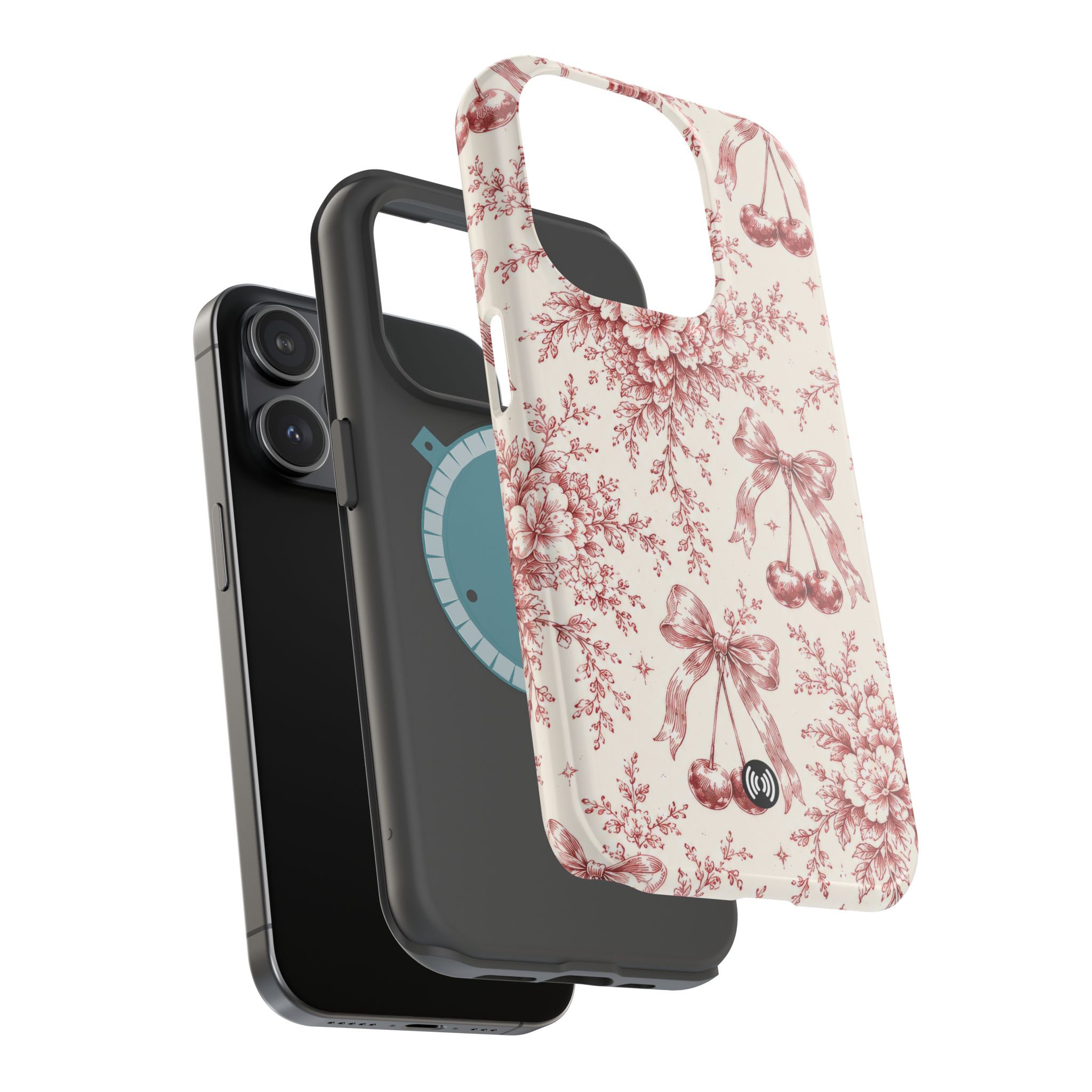 Floral Bow Magnetic Phone Case — Vintage Rose Impact-Resistant Cover - Image 13