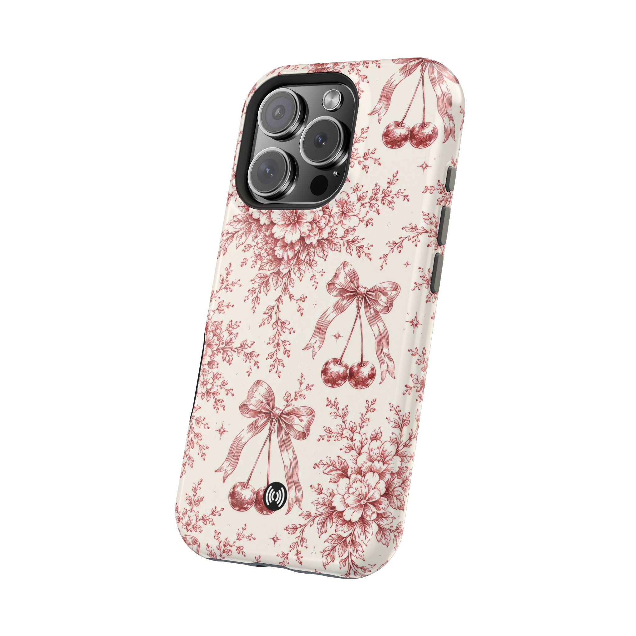 Floral Bow Magnetic Phone Case — Vintage Rose Impact-Resistant Cover - Image 48