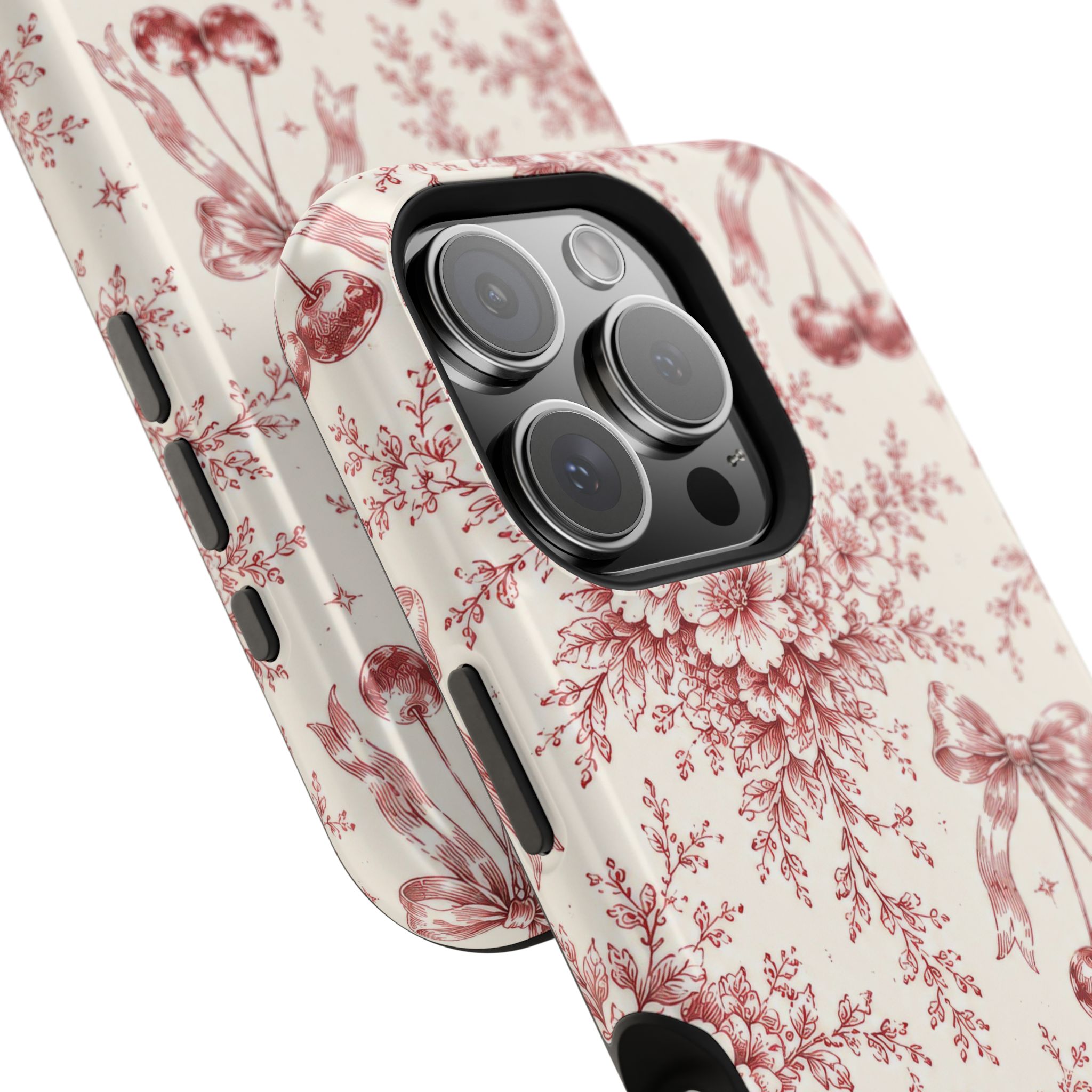 Floral Bow Magnetic Phone Case — Vintage Rose Impact-Resistant Cover - Image 49