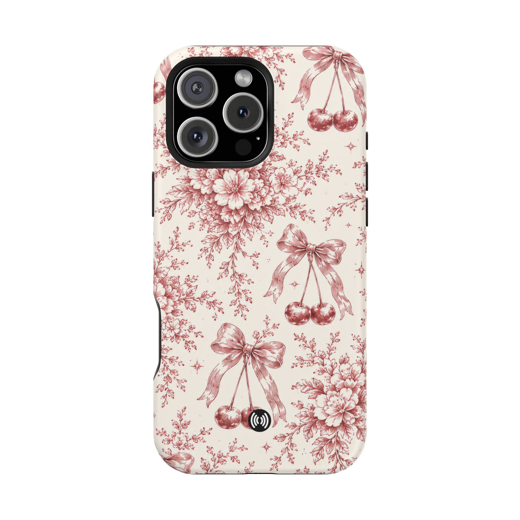 Floral Bow Magnetic Phone Case — Vintage Rose Impact-Resistant Cover - Image 59