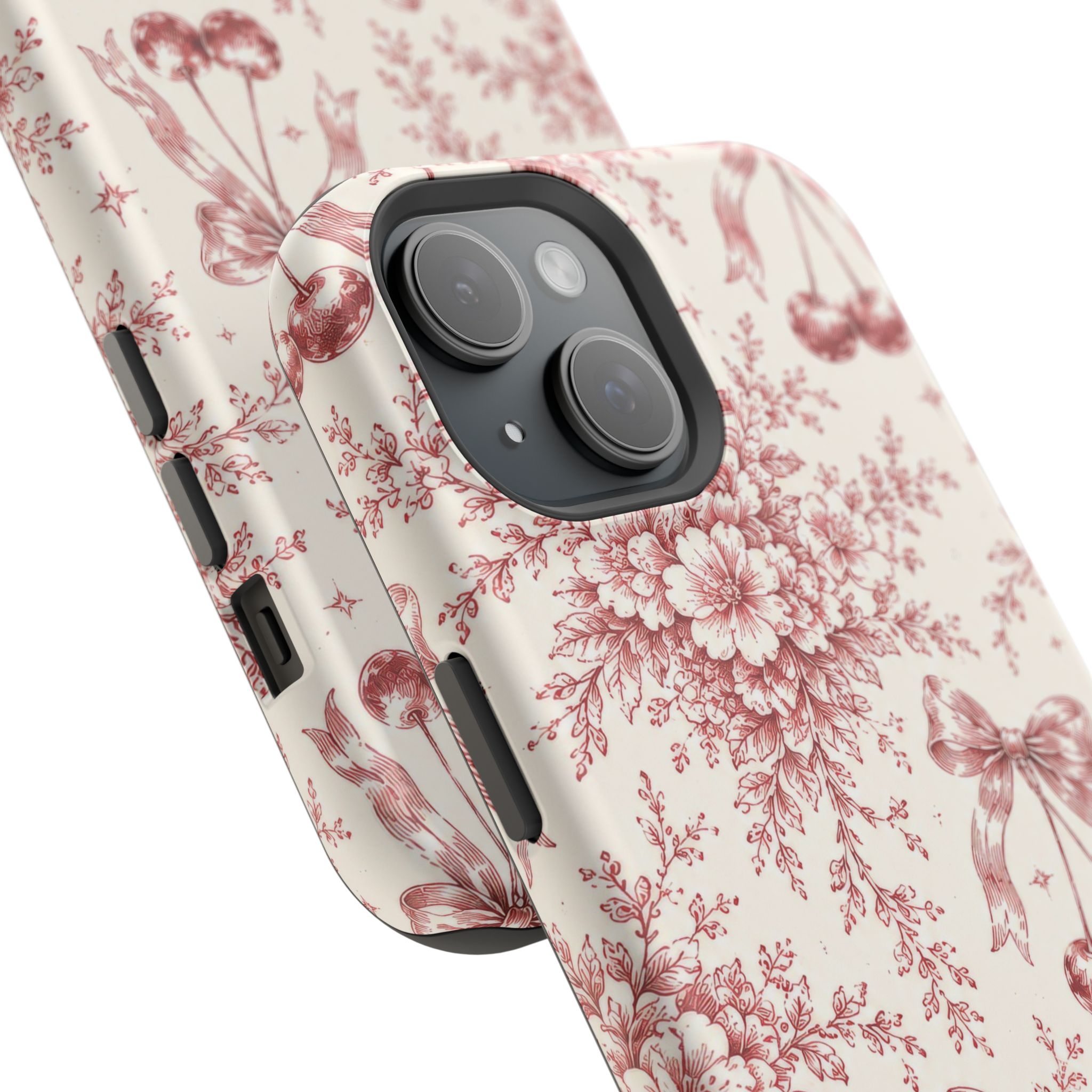 Floral Bow Magnetic Phone Case — Vintage Rose Impact-Resistant Cover - Image 7