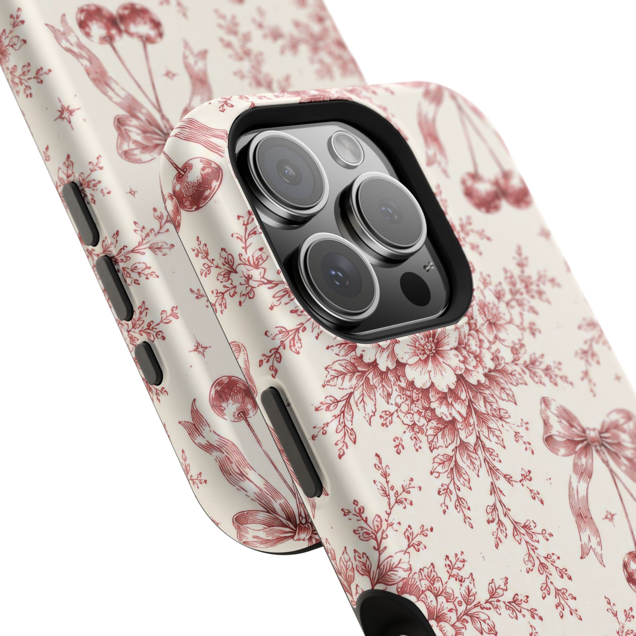 Floral Bow Magnetic Phone Case — Vintage Rose Impact-Resistant Cover - Image 53