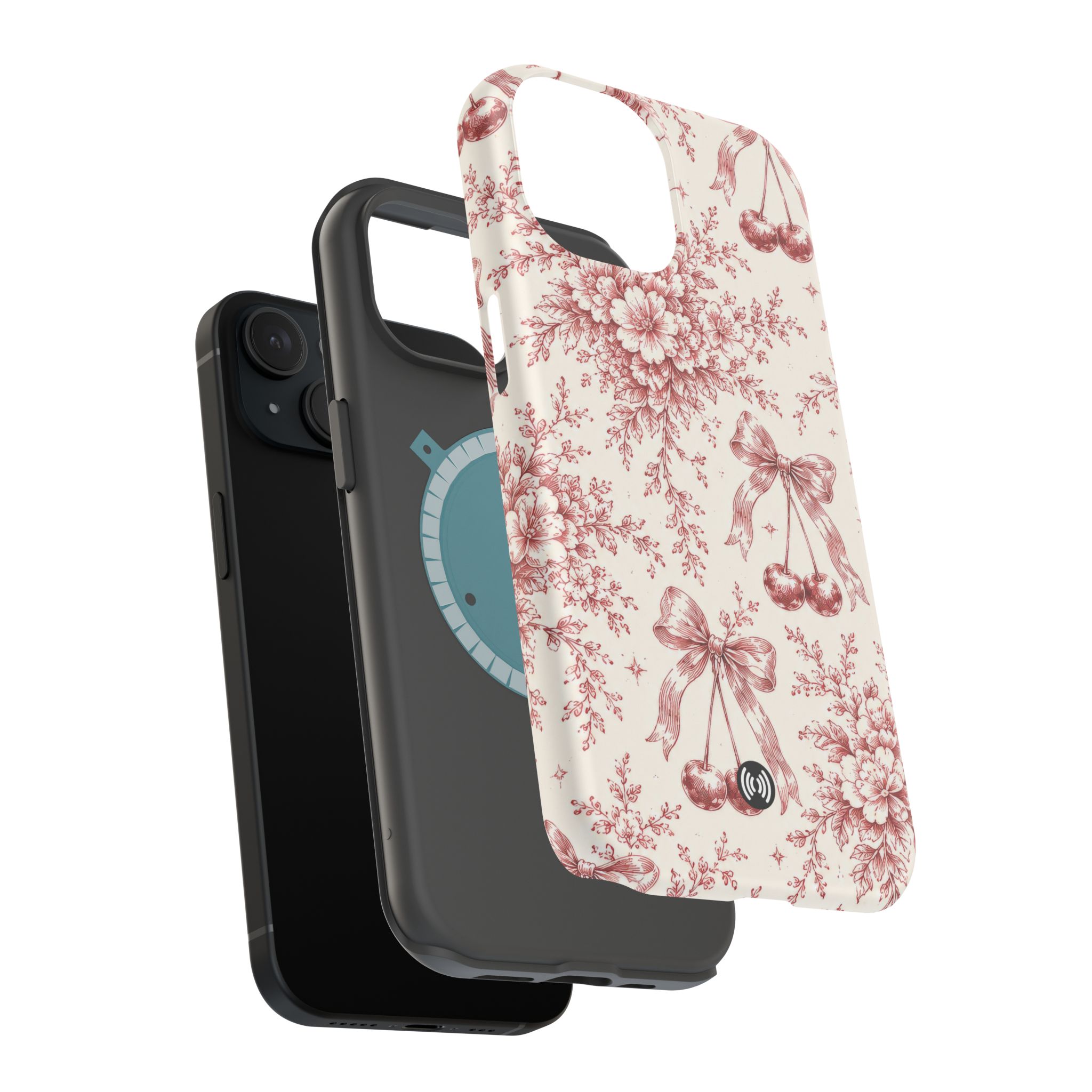 Floral Bow Magnetic Phone Case — Vintage Rose Impact-Resistant Cover - Image 9