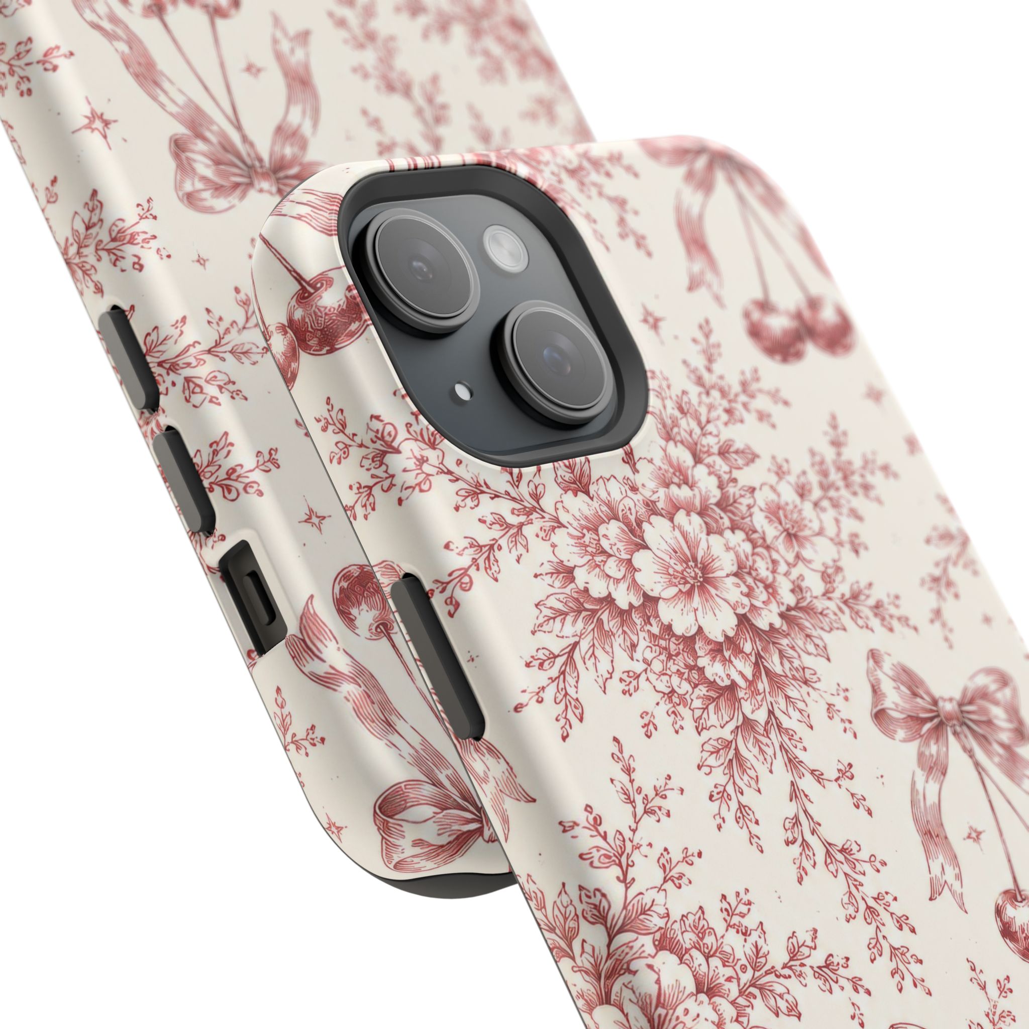Floral Bow Magnetic Phone Case — Vintage Rose Impact-Resistant Cover - Image 22