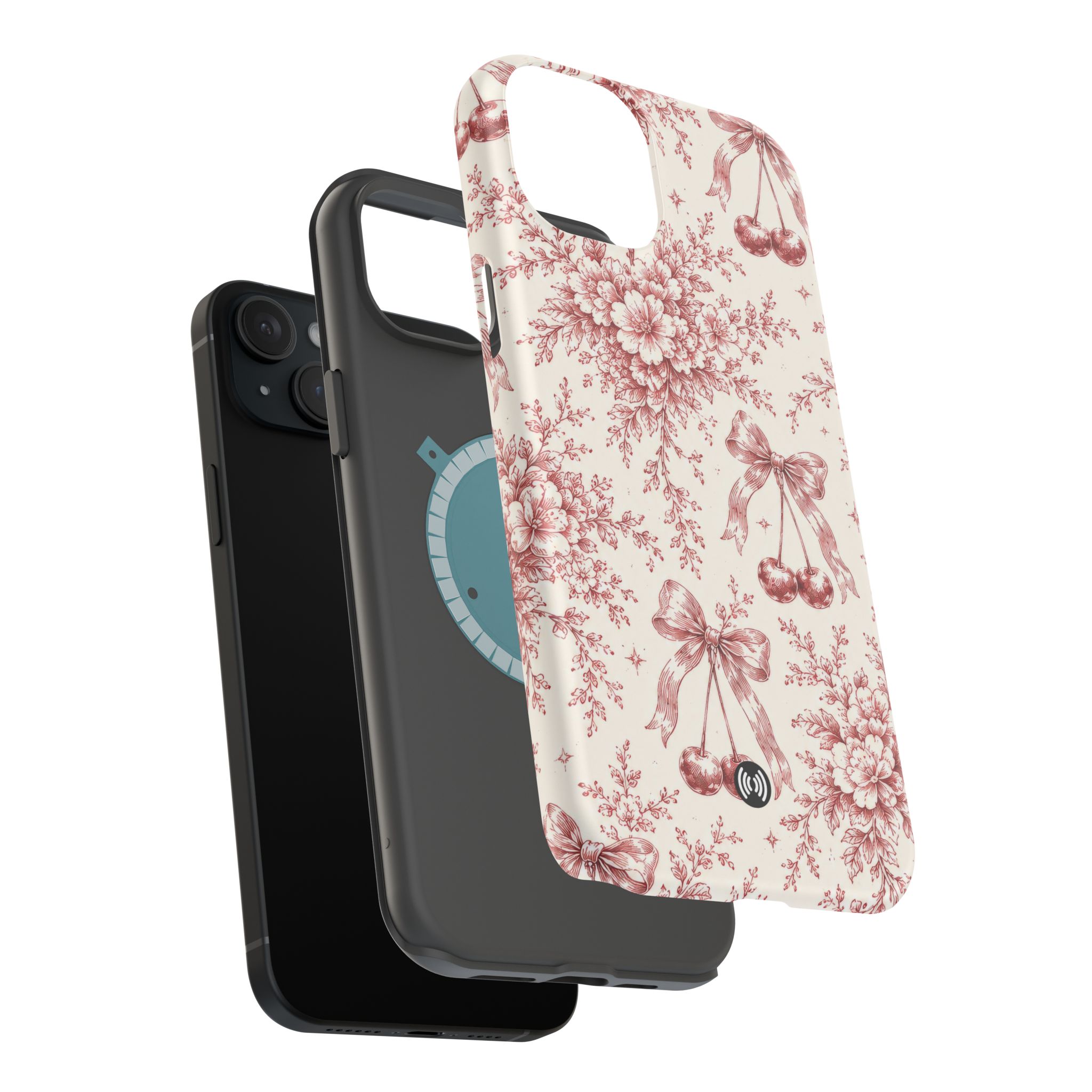 Floral Bow Magnetic Phone Case — Vintage Rose Impact-Resistant Cover - Image 23