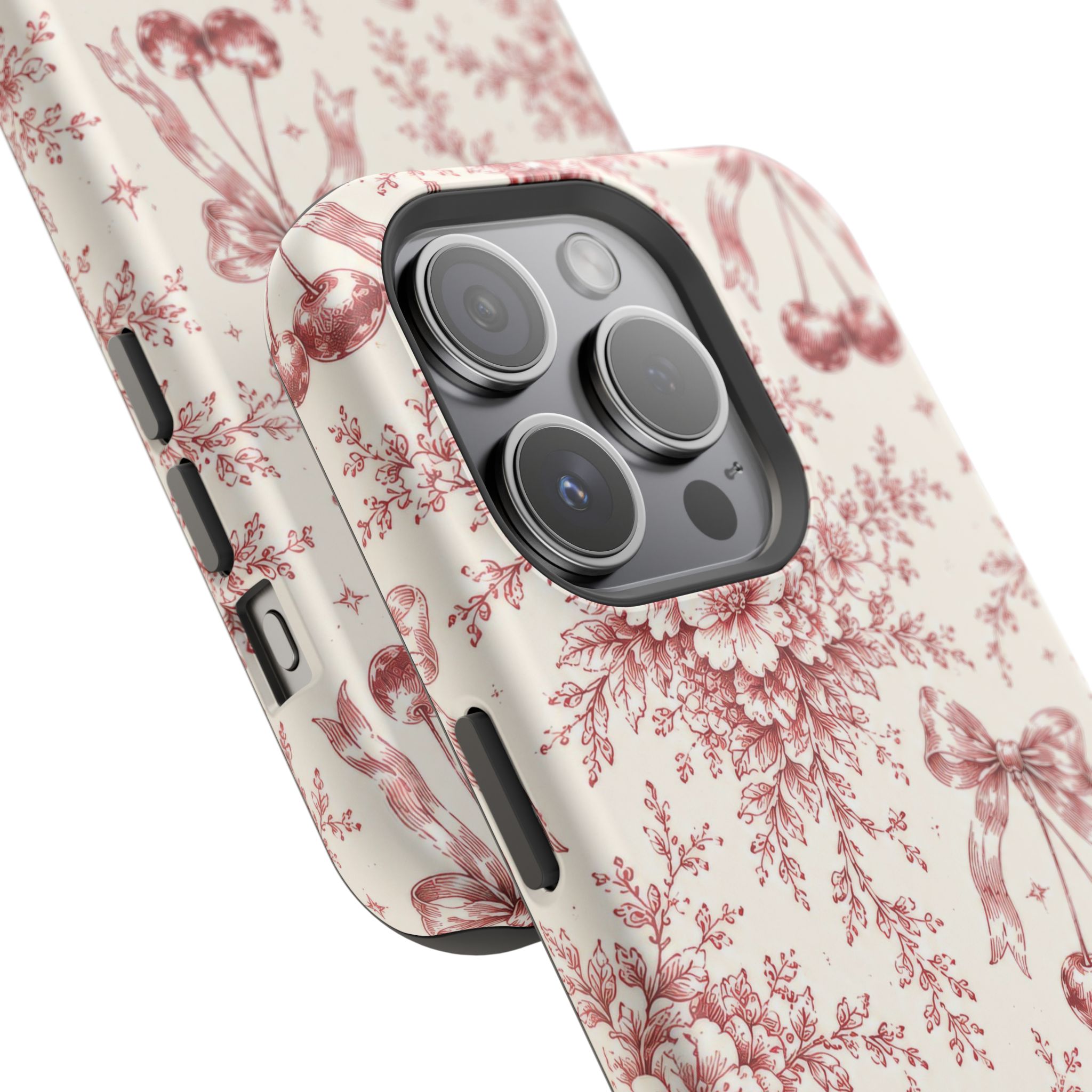 Floral Bow Magnetic Phone Case — Vintage Rose Impact-Resistant Cover - Image 15