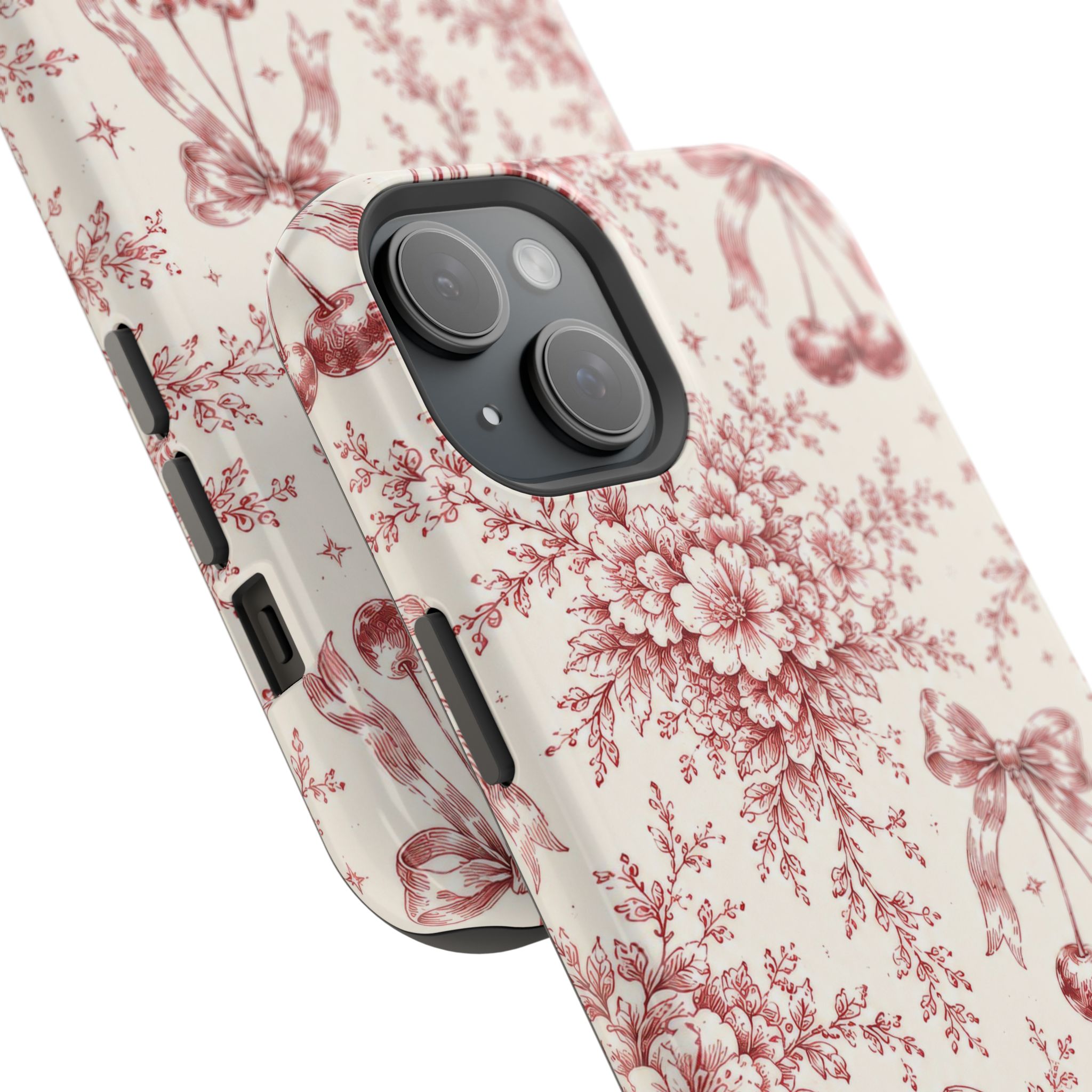 Floral Bow Magnetic Phone Case — Vintage Rose Impact-Resistant Cover - Image 18