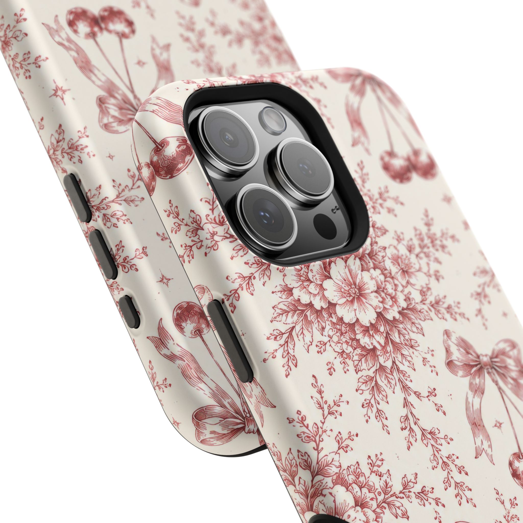 Floral Bow Magnetic Phone Case — Vintage Rose Impact-Resistant Cover - Image 61