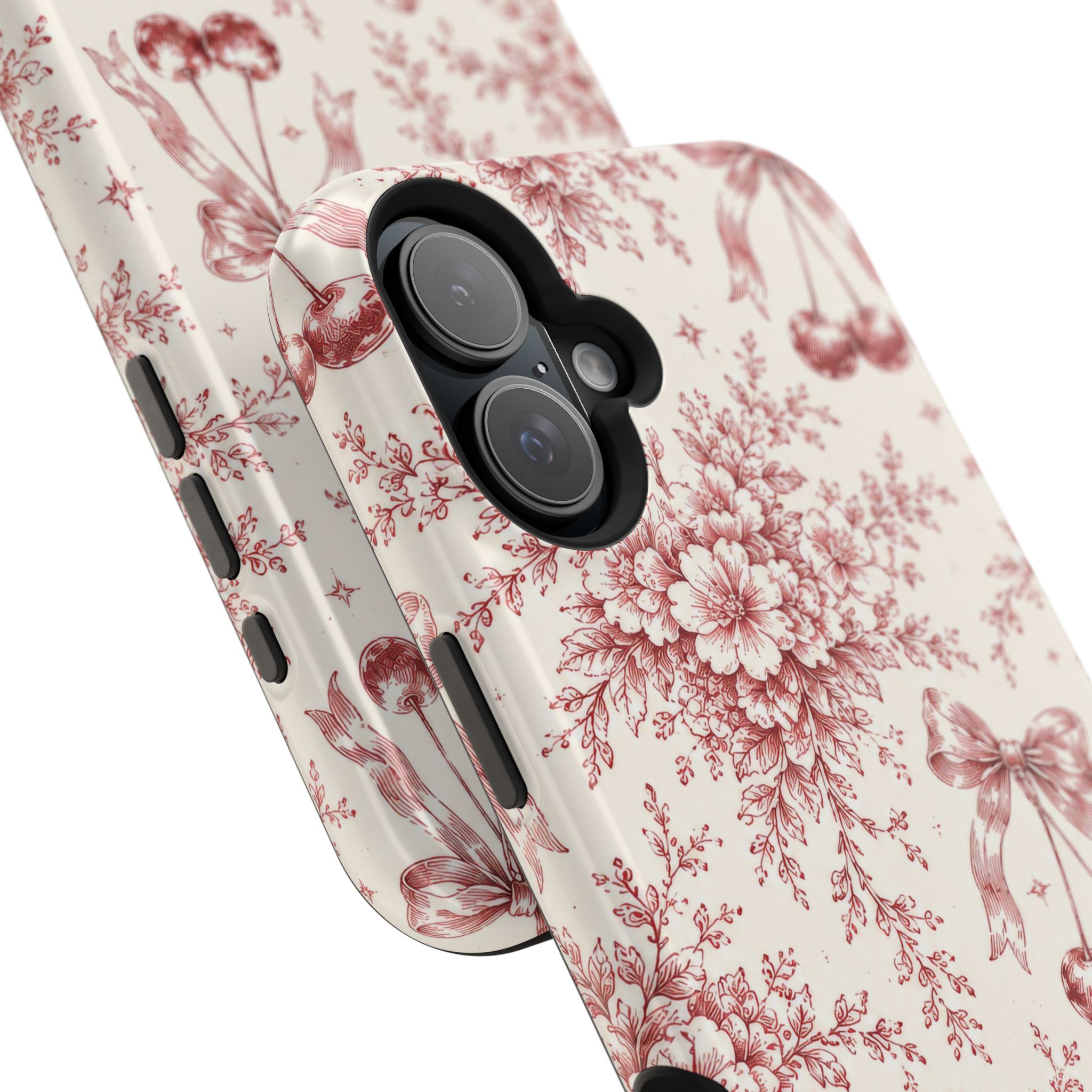 Floral Bow Magnetic Phone Case — Vintage Rose Impact-Resistant Cover - Image 41