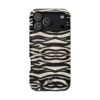 Black and white zebra print MagSafe phone case by CellFinds