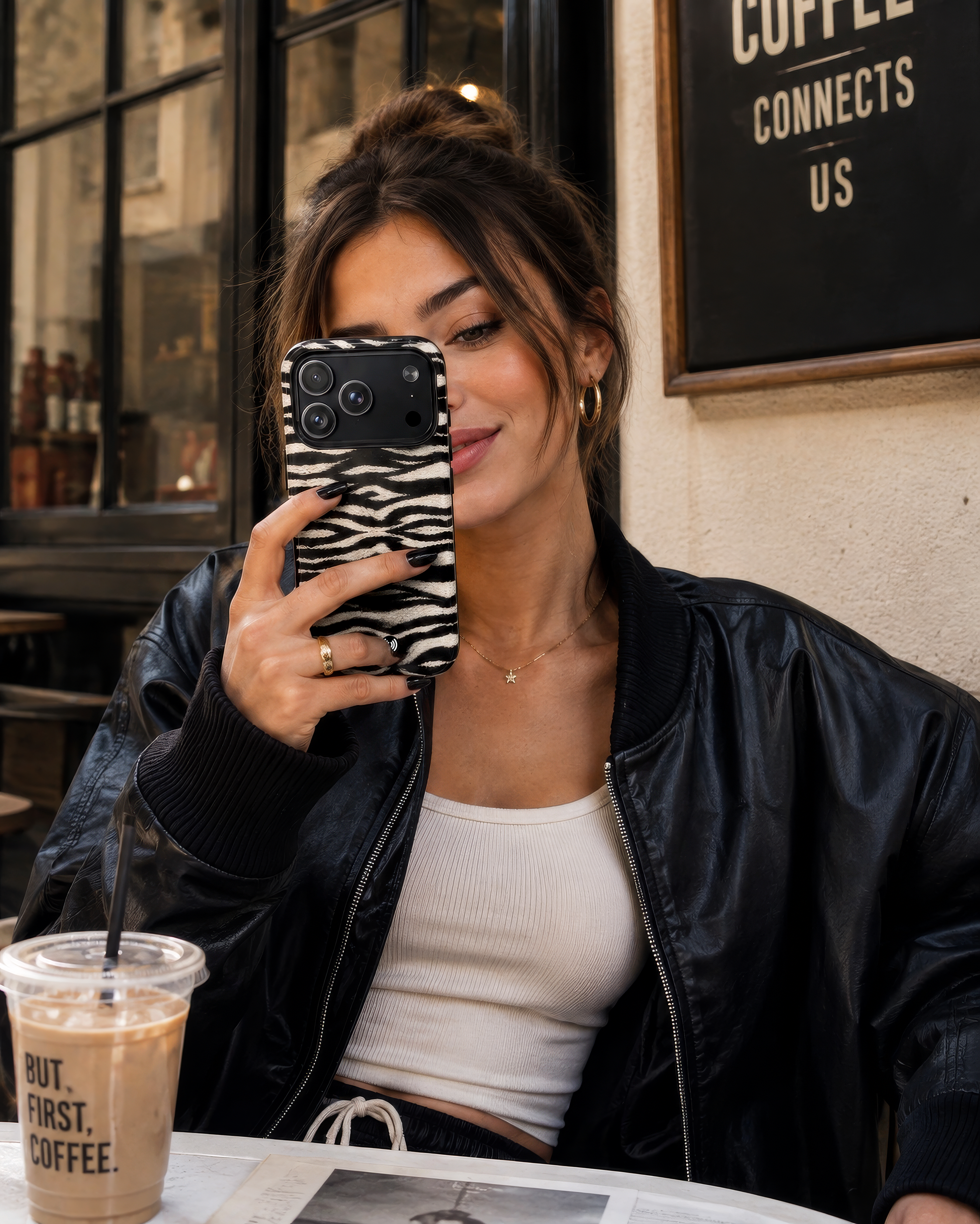 Zebra Print Magnetic Impact-Resistant Phone Case
