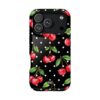 Black Cherry Polka Dot MagSafe® Phone Case