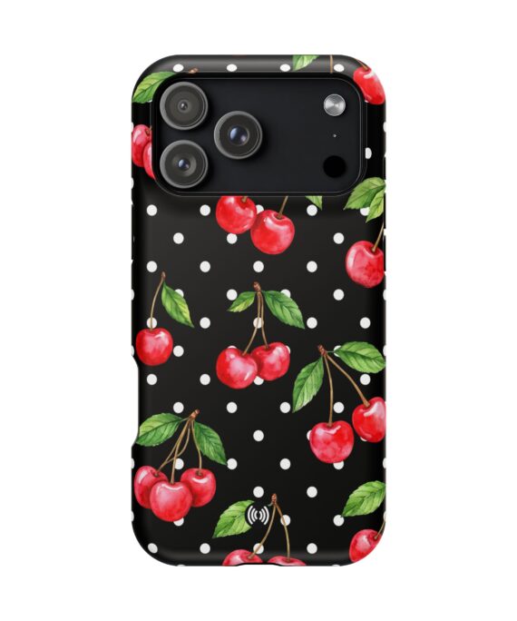 Black Cherry Print Phone Case